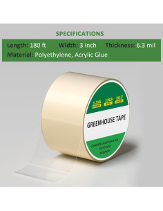Cinta de Reparación para Invernaderos SUNSHORE 7.62cm x 32.9m 2