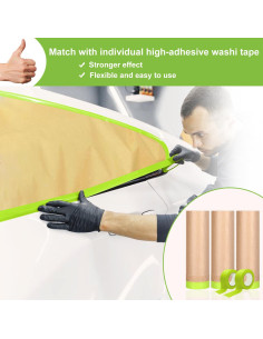 Papel de Enmascarar Pre-Cintado Yudahgan 45.72 cm x 15.24 m - 2 Rollos 2