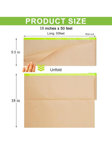 Papel de Enmascarar Pre-Cintado Yudahgan 45.72 cm x 15.24 m - 2 Rollos