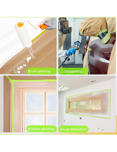 Papel de Enmascarar Pre-Cintado Yudahgan 45.72 cm x 15.24 m - 2 Rollos