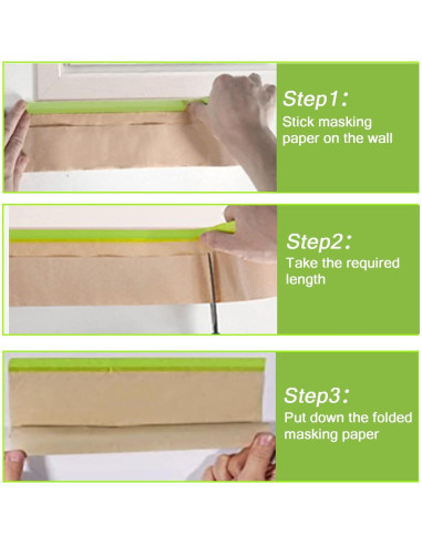 Papel de Enmascarar Pre-Cintado Yudahgan 45.72 cm x 15.24 m - 2 Rollos