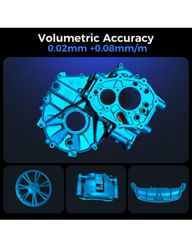 Escáner 3D Creality Raptor Pro 0.02mm 22+7 láser azul