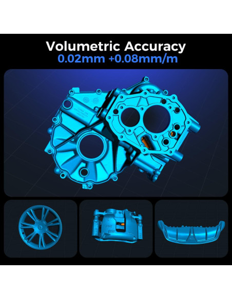 Escáner 3D Creality Raptor Pro 0.02mm 22+7 láser azul