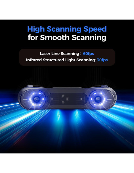 Escáner 3D Creality Raptor Pro 0.02mm 22+7 láser azul