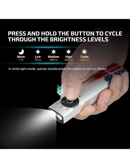 Linterna EDC OLIGHT Arkfeld Pro Recargable 1300 Lúmenes