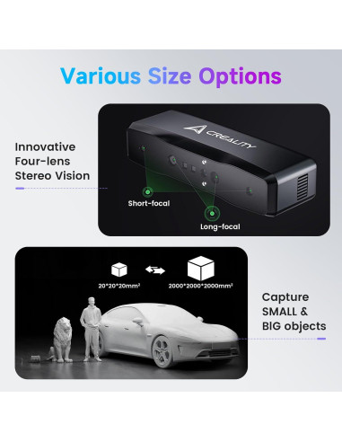 Escáner 3D Creality CR-Scan Otter Lite, 0.05mm, Inalámbrico