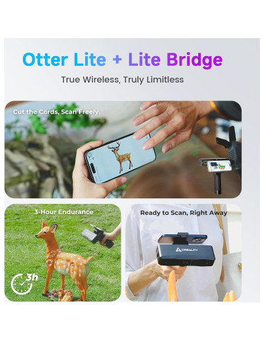 Escáner 3D Creality CR-Scan Otter Lite, 0.05mm, Inalámbrico