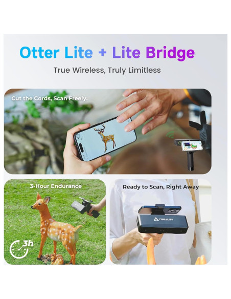 Escáner 3D Creality CR-Scan Otter Lite, 0.05mm, Inalámbrico