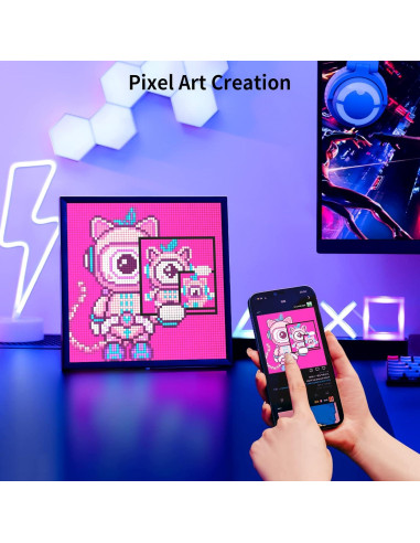 Divoom Pixoo-64 Pantalla LED 10.3" + Tiivoo-2 Altavoz Bluetooth Verde