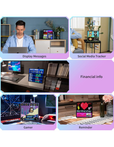 Divoom Pixoo-64 Pantalla LED 10.3" + Tiivoo-2 Altavoz Bluetooth Verde