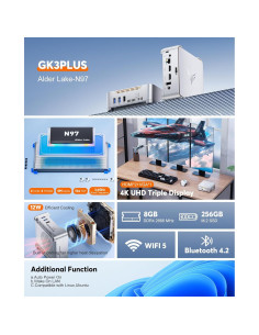 Mini PC KAMRUI GK3PLUS N97 8GB RAM 256GB SSD 4K Triple Pantalla 2