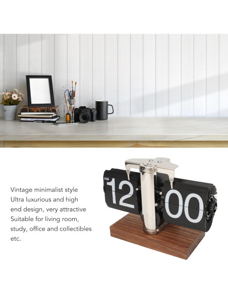 Reloj de Páginas Digital Bewinner Retro Acero Inoxidable 14x20.5cm