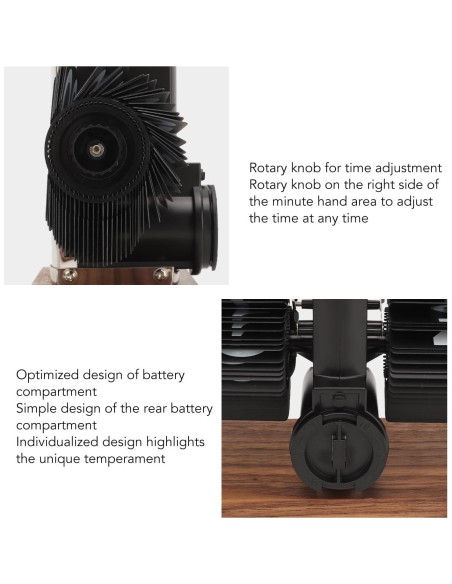 Reloj de Páginas Digital Bewinner Retro Acero Inoxidable 14x20.5cm