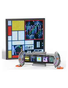 Reloj Digital Divoom Times Gate Plata con Pantalla LED RGB 64x64