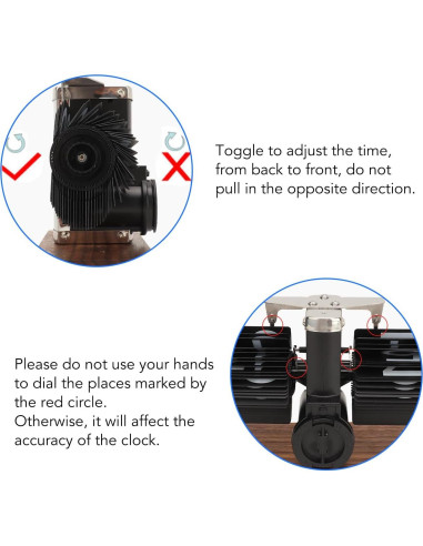 Reloj de Páginas Digital Bewinner Retro Acero Inoxidable 14x20.5cm