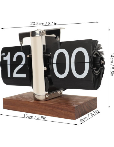 Reloj de Páginas Digital Bewinner Retro Acero Inoxidable 14x20.5cm