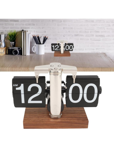 Reloj de Páginas Digital Bewinner Retro Acero Inoxidable 14x20.5cm