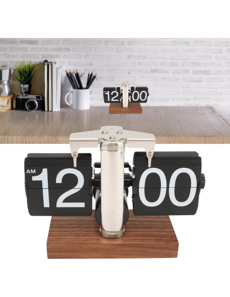 Reloj de Páginas Digital Bewinner Retro Acero Inoxidable 14x20.5cm