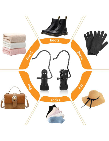 50 Clips para Colgar Botas CIATBYYJ, Metal Antideslizante