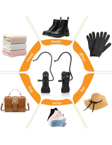 50 Clips para Colgar Botas CIATBYYJ, Metal Antideslizante