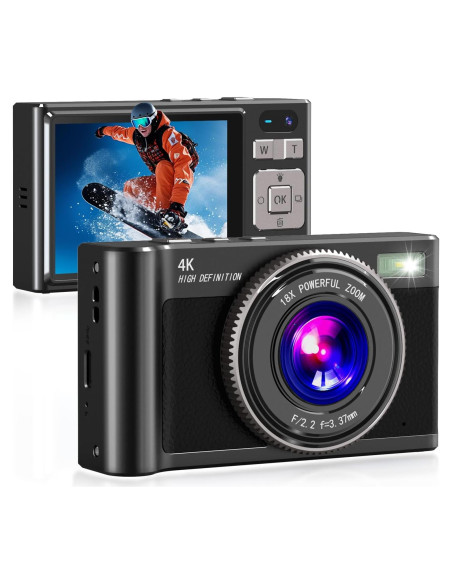 Cámara Digital Forc X02 4K con Tarjeta 64GB y Zoom 18X