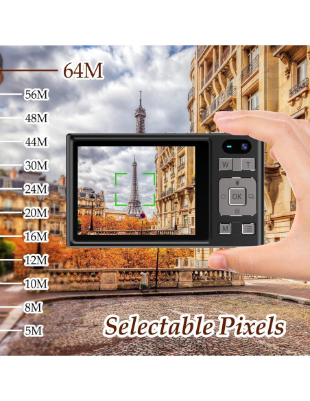 Cámara Digital Forc X02 4K con Tarjeta 64GB y Zoom 18X