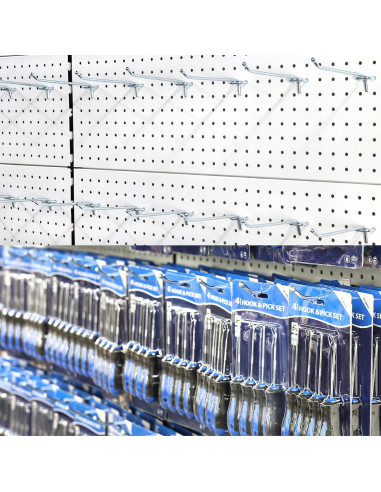 Ganchos de Pegboard Poetiske 8" (20.32 cm) Acero Inoxidable 50PCS