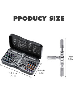 Juego de Destornilladores de Carraca VMAN 40 en 1 con Puntas S2 2
