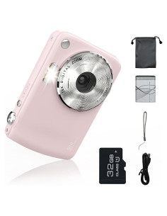 Cámara Digital Compacta YingCheng 50MP FHD 1080P Rosa