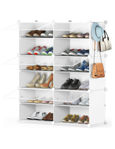 Organizador de Zapatos HOMIDEC 6 Niveles 24 Pares Blanco