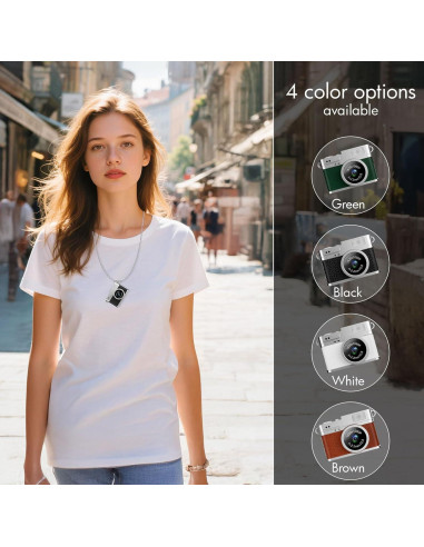 Mini Cámara Retro Sniegauu 1080P con Tarjeta 32GB Marrón