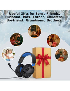 Auriculares Gaming Rumoon CM7009 con Micrófono 360 para PS5/PS4/Xbox/PC 2