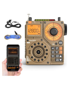 Radio Portátil Raddy RF320 Onda Corta Bluetooth 5.0 Amarillo