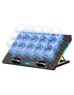 Base de Enfriamiento AICHESON para Laptop 15-17.3" 15 Ventiladores RGB