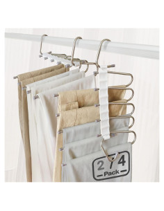 Organizador de Armario Bozyuni para Pantalones - 4 Paquetes, Antideslizante