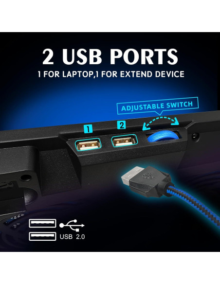 Base de Enfriamiento NAGAN para Laptop 14-17.3" Ergonómica