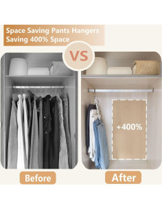 Organizador de Armario Bozyuni para Pantalones - 4 Paquetes, Antideslizante 2
