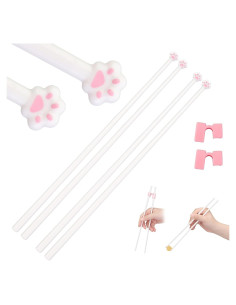 2 Pares de Palillos de Gato Dexspoeny - Reutilizables y Antideslizantes