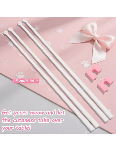 2 Pares de Palillos de Gato Dexspoeny - Reutilizables y Antideslizantes