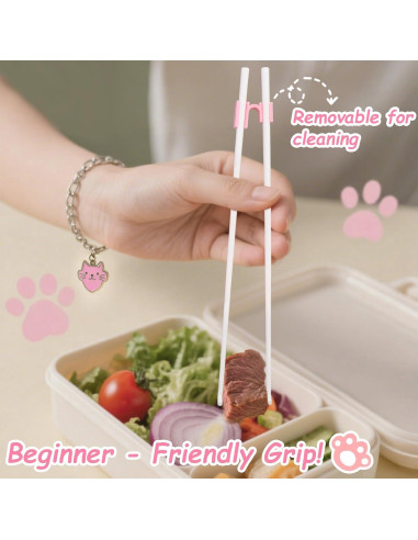 2 Pares de Palillos de Gato Dexspoeny - Reutilizables y Antideslizantes