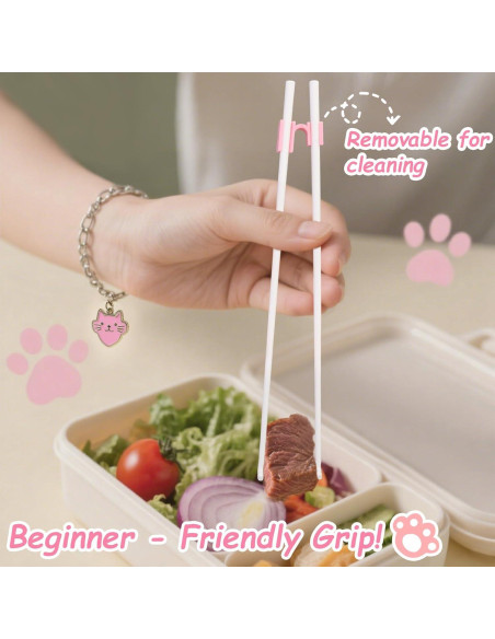 2 Pares de Palillos de Gato Dexspoeny - Reutilizables y Antideslizantes