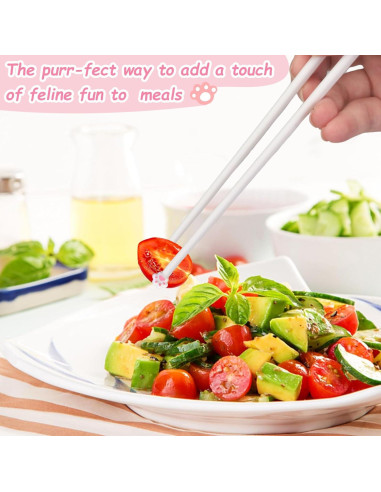 2 Pares de Palillos de Gato Dexspoeny - Reutilizables y Antideslizantes