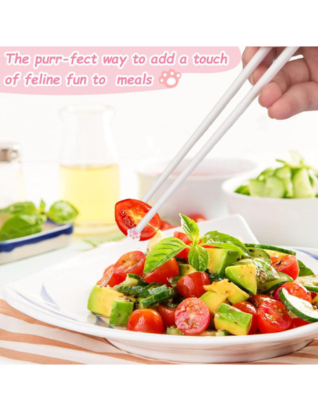 2 Pares de Palillos de Gato Dexspoeny - Reutilizables y Antideslizantes