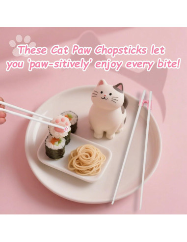 2 Pares de Palillos de Gato Dexspoeny - Reutilizables y Antideslizantes