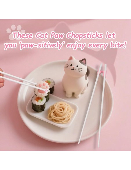 2 Pares de Palillos de Gato Dexspoeny - Reutilizables y Antideslizantes