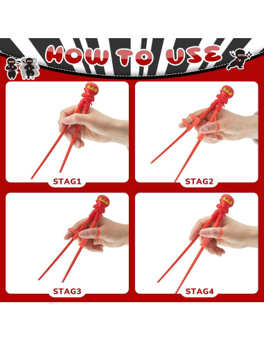 Palillos de Entrenamiento Ninja Nuanchu para Niños 18 cm