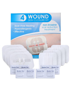 Tiras de Cierre de Heridas Houseables, Kit de 4 Puntos de Mariposa