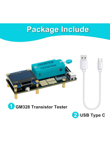 Probador de Transistores y Capacitores Treedix GM328 - Medidor LCR/ESR