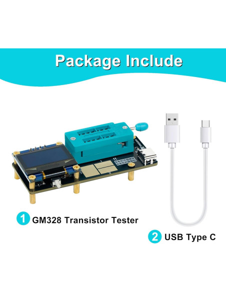 Probador de Transistores y Capacitores Treedix GM328 - Medidor LCR/ESR