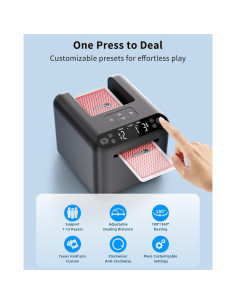 Distribuidor Automático de Cartas ADZERD T1 - Recargable, Silencioso, 1-12 Jugadores 2